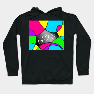 Rainbow heart pattern Hoodie